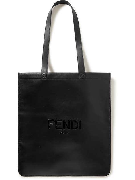 fendi logo embossed tote bag|fendi signature tote bag.